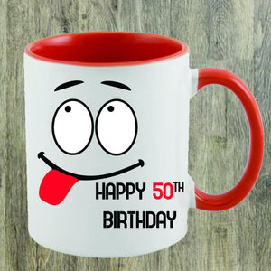 Happy 50th Birthday design print on Mug - Stop Design Print
