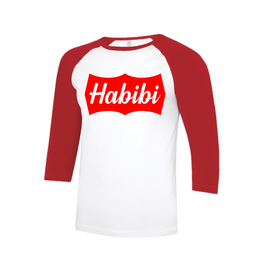 HABIBI BASEBALL TEE | UNISEX BASEBALL T-SHIRT | CUSTOM RAGLAN |MY LOVE