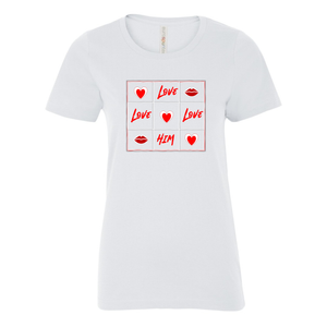 Open image in slideshow, LOVE HIM GRAPHIC T-SHIRT | VALENTINE&#39;S DAY GIFTS | STOP DESIGN PRINT
