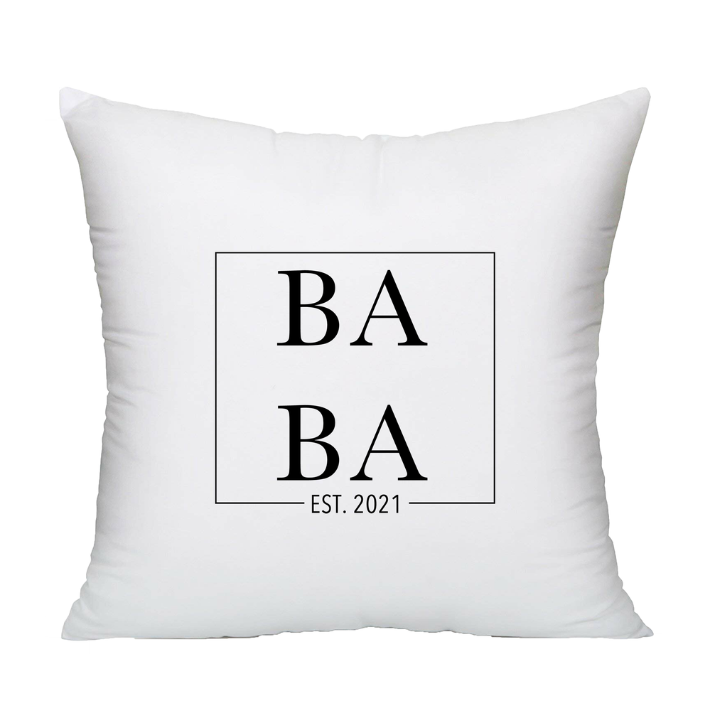 BABA EST. PILLOW | COO AND FUN PILLOWS | BEST FATHERS DAY GIFTS