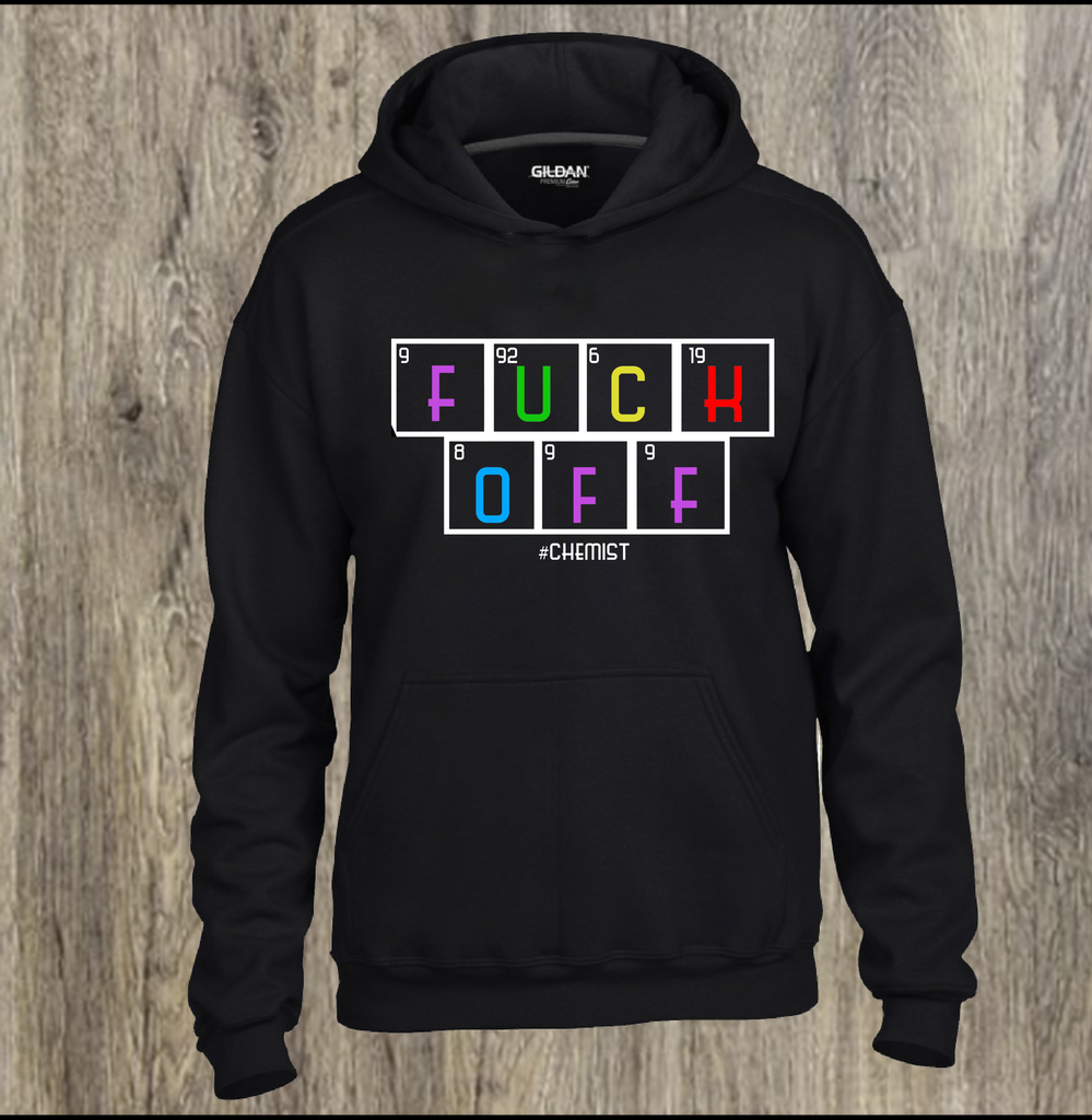 Fuck Off design print on Hooded Sweatshirt - Stop Design Print