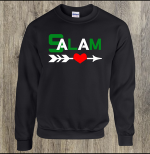 Open image in slideshow, Salam design print on Sweatshirts Crewneck Collar - Stop Design Print
