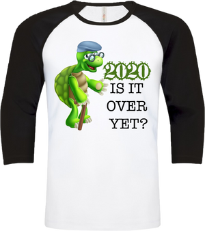Open image in slideshow, 2020 IS IT OVER YET? GRAPHIC BASEBALL TEE | WWW.STOPDESIGNPRINT.COM

